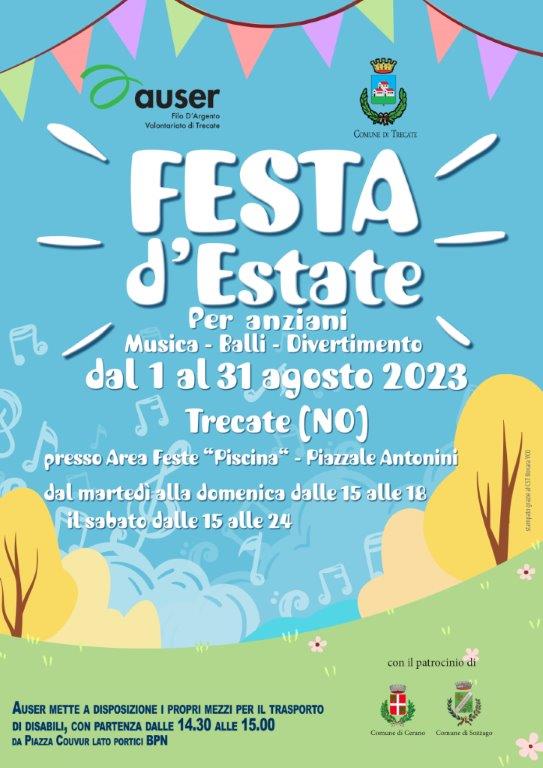 Dal 1° Al 31 Agosto In Piazzale Antonini Tornera’ La “Festa D’estate” Dedicata Agli Anziani