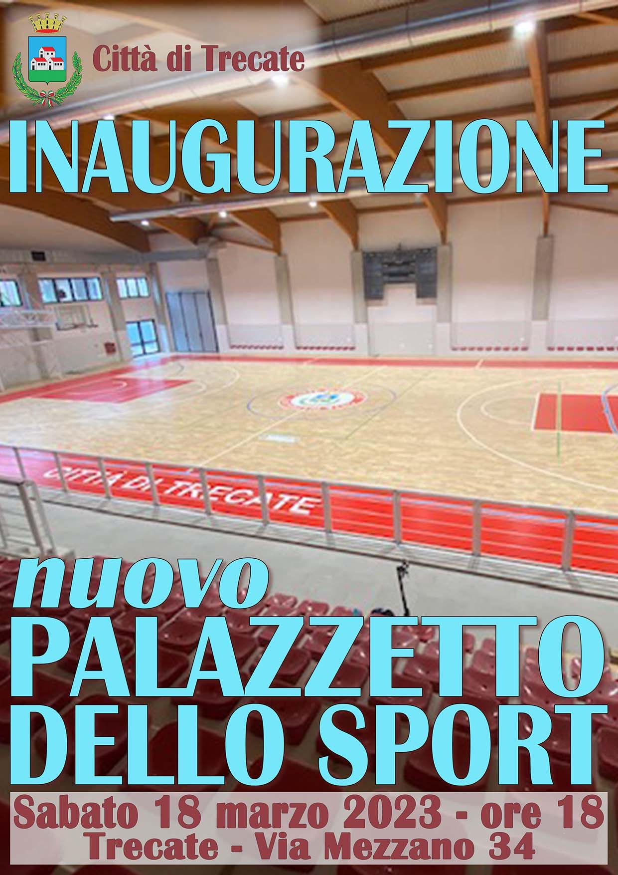 Sabato alle 18 inaugurazione del nuovo palazzetto dello sport di via mezzano