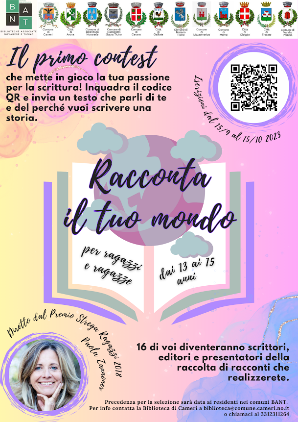 Racconta Il Tuo Mondo”: Contest A Cura Del Sistema Bibliotecario Bant Per Sedici Giovani Aspiranti Scrittori