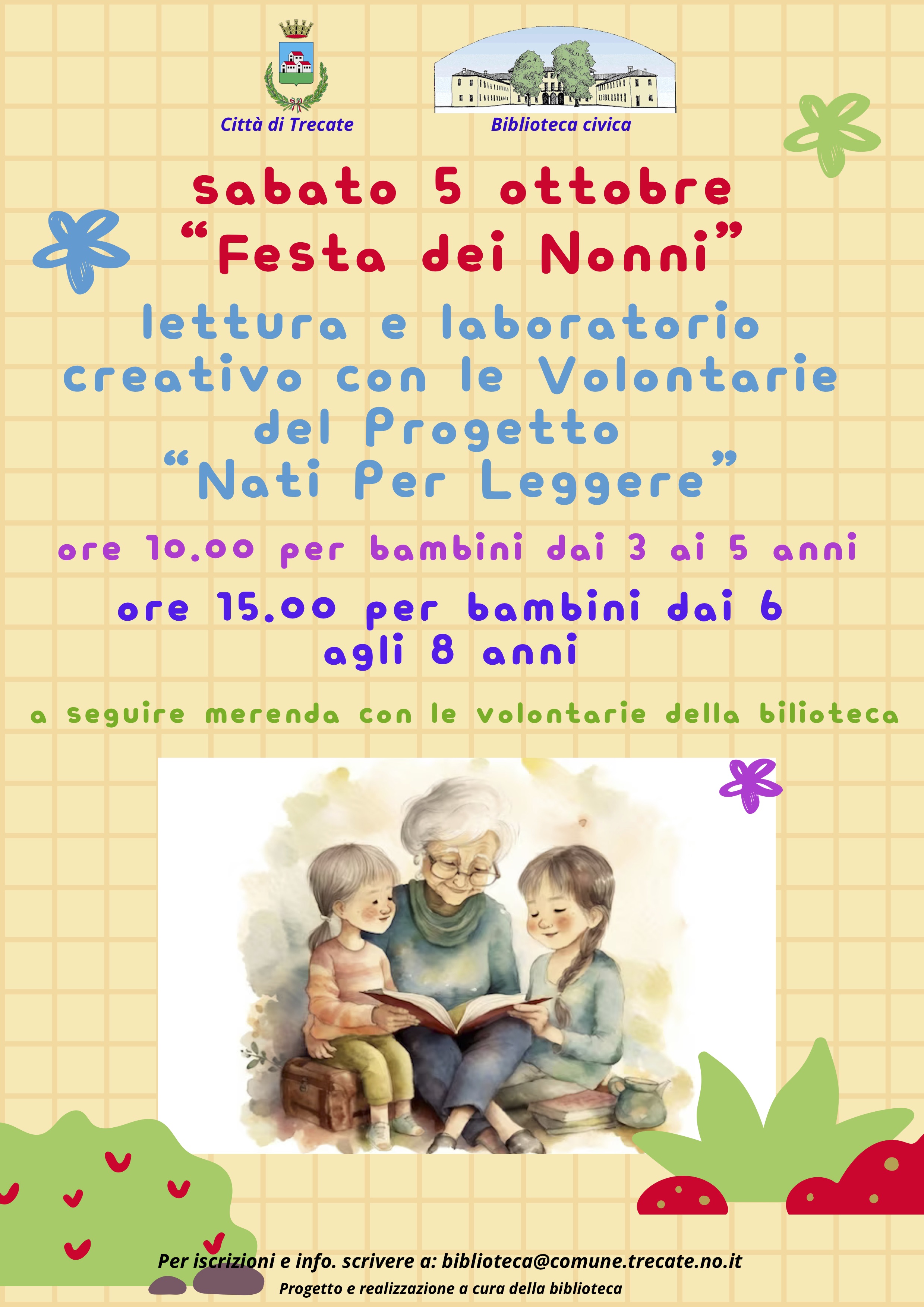 Biblioteca civica: il 5 ottobre laboratorio dedicato alla Festa dei nonni